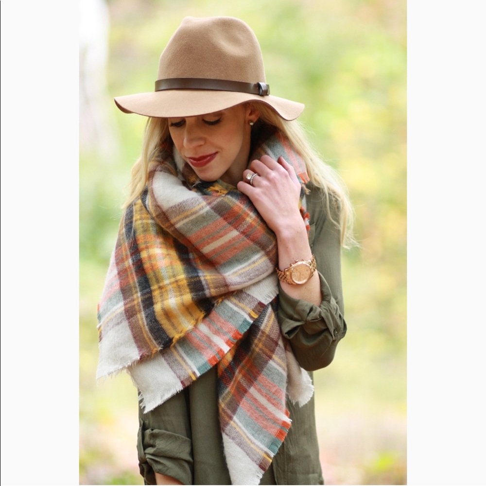 Zara Oversized Tartan/Plaid Blanket Scarf